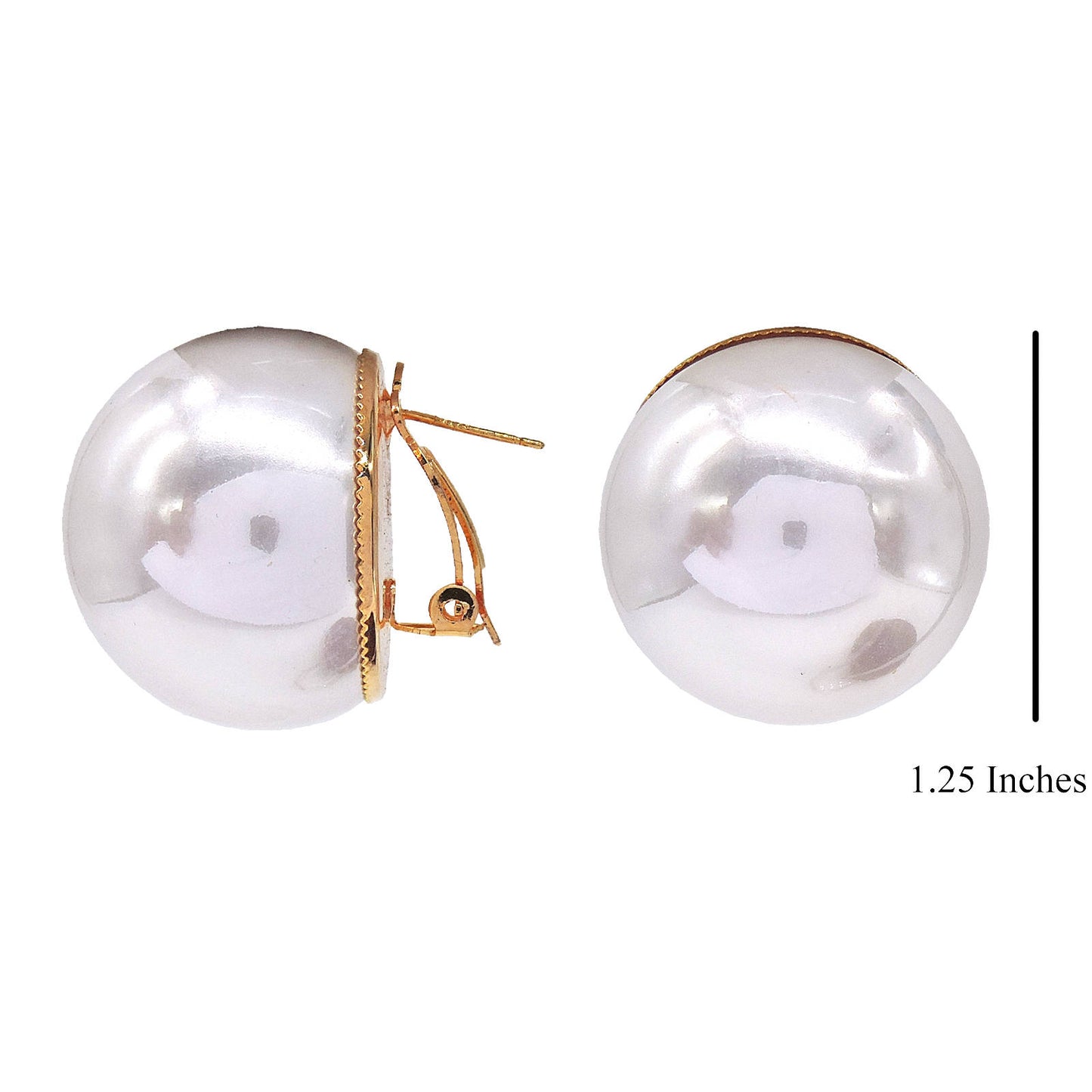 Jumbo Pearl Stud Earring.