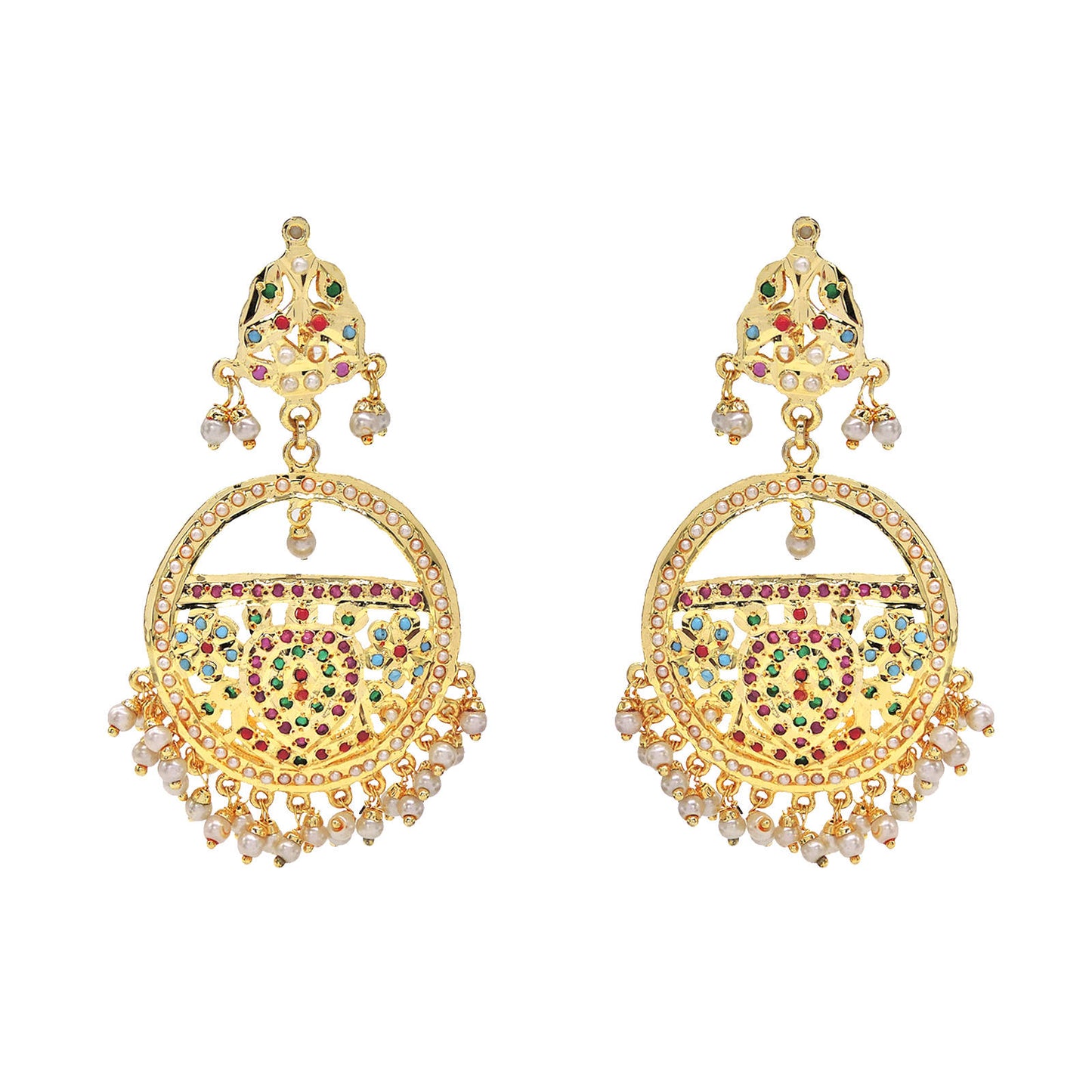 Resham Jadau Earrings.