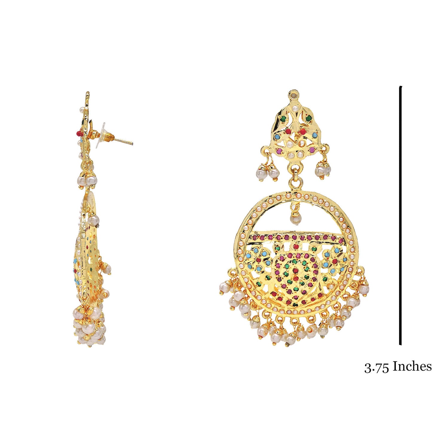 Resham Jadau Earrings.