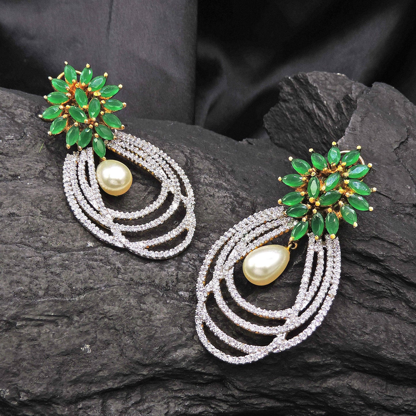 Emerald Danglers.