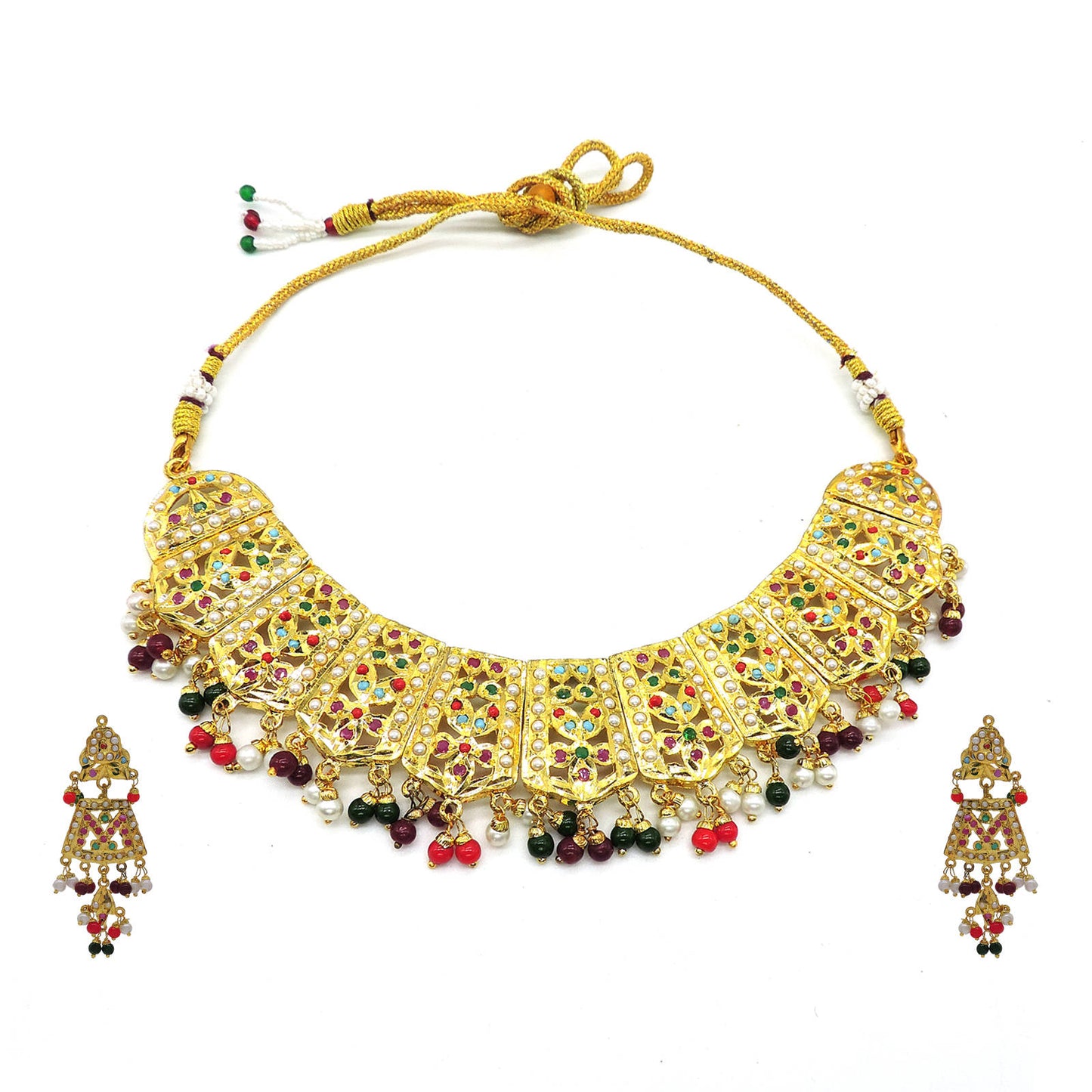 Ambika Jadau Necklace Set.