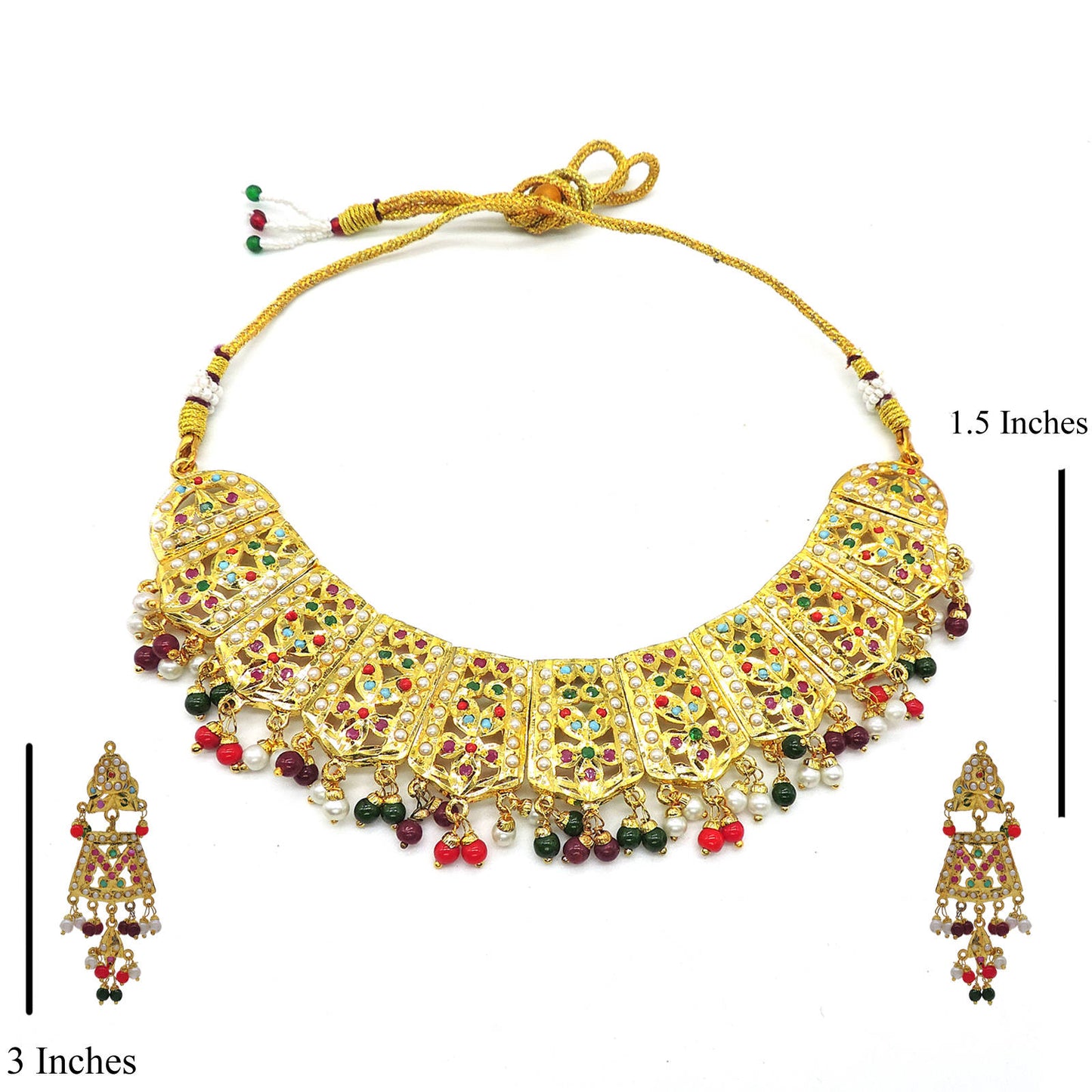 Ambika Jadau Necklace Set.