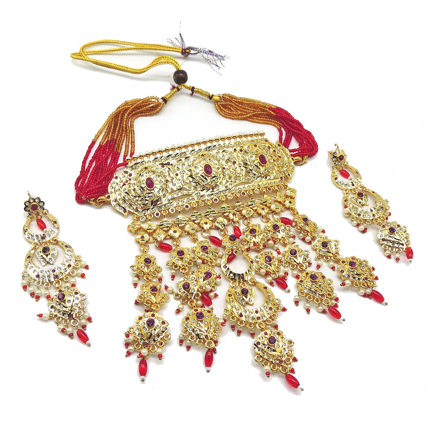 Veera Meenakari Choker Necklace.