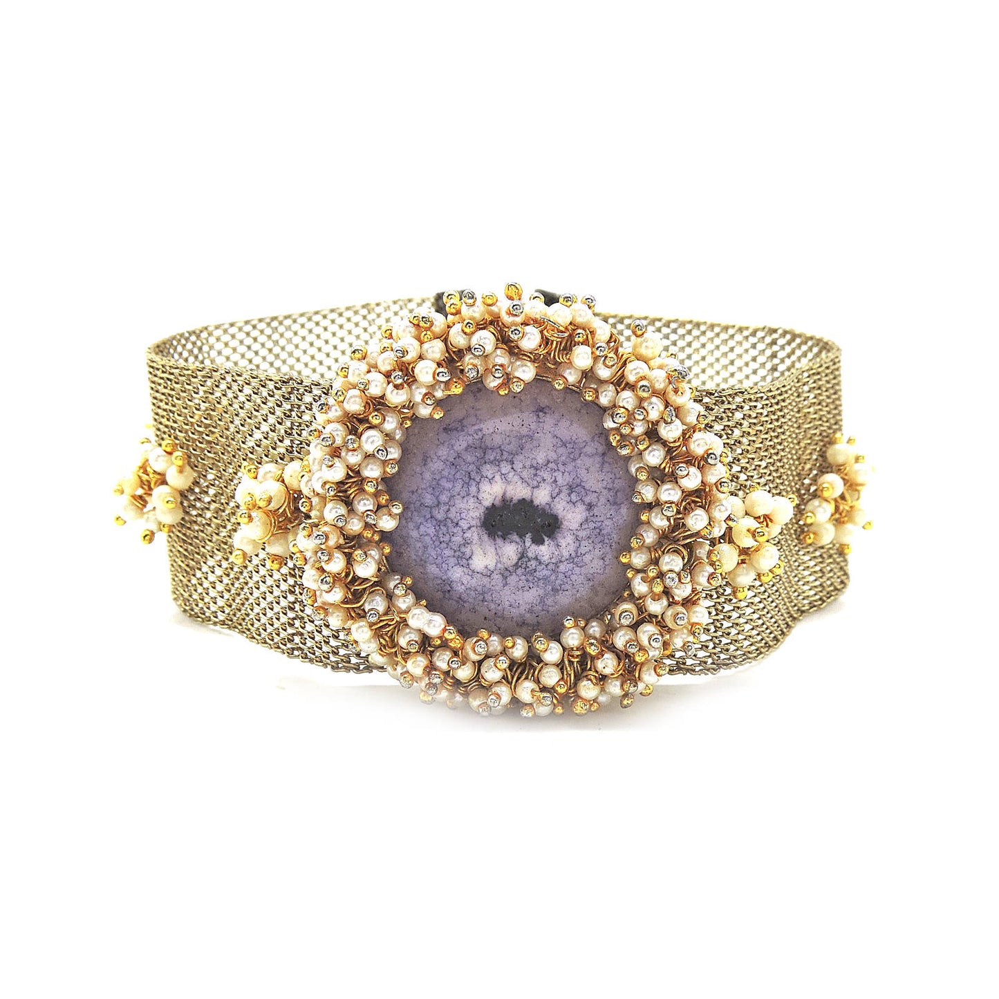 Purple Druzzy Choker Necklace.