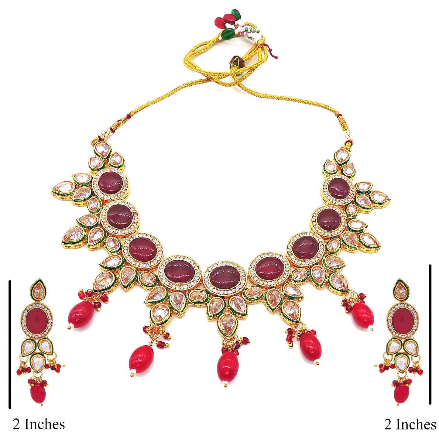 Sampada Ruby Choker Set.