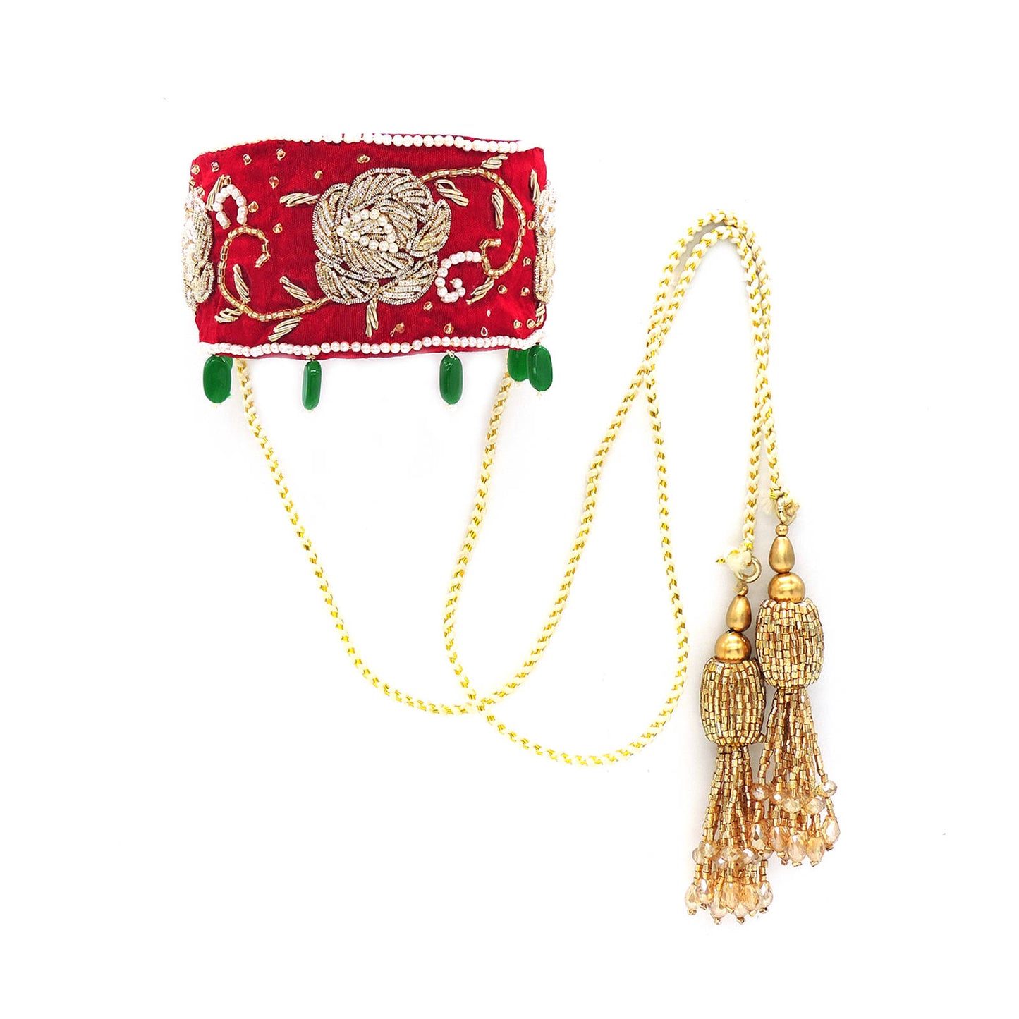 Hand made zardouzi Choker Necklace.