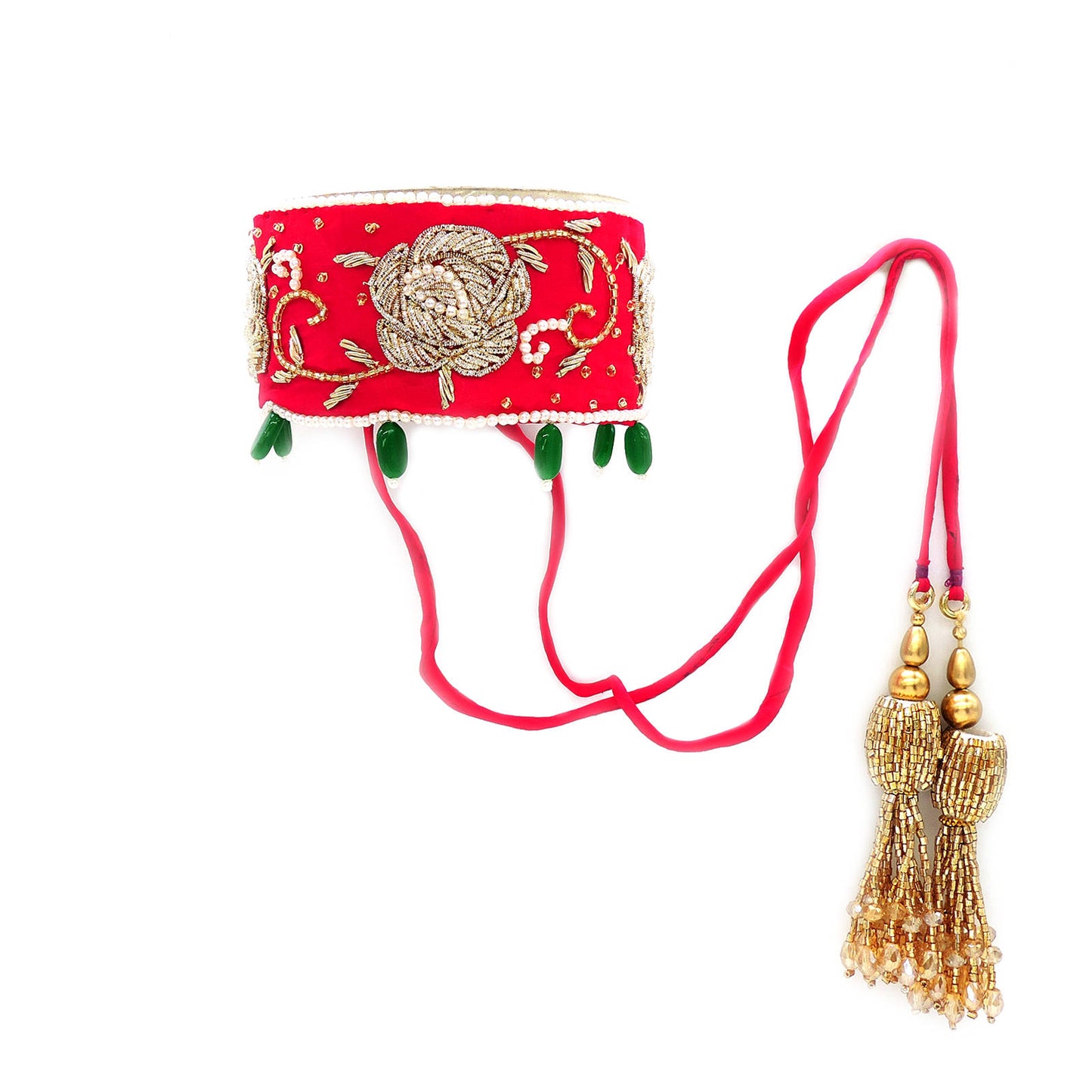 Hand made zardouzi Choker Necklace.