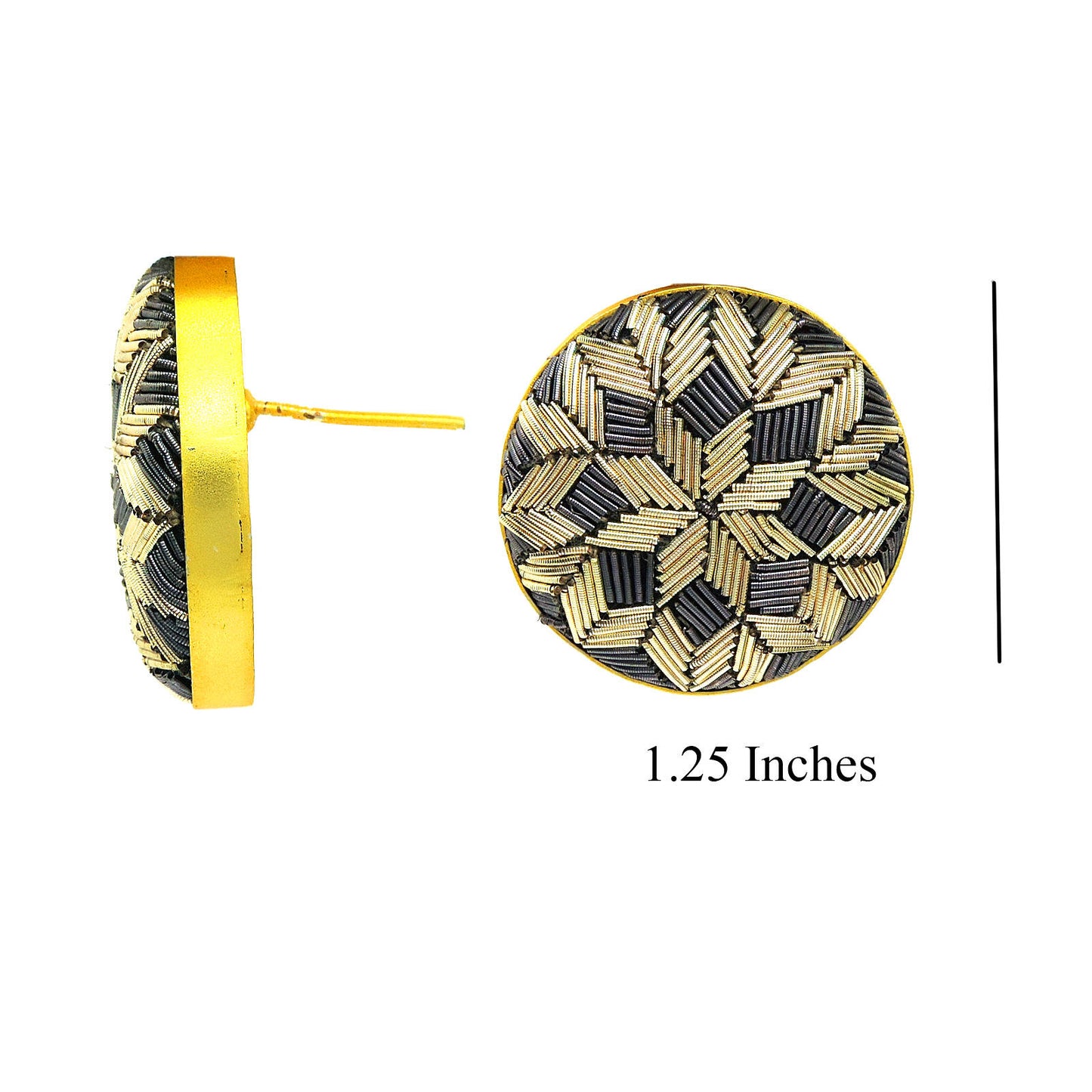 Gulzaar Zardouzi Stud Earring.