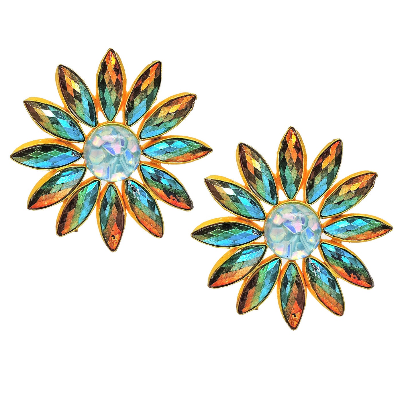Colorful Floral Stud Earring.