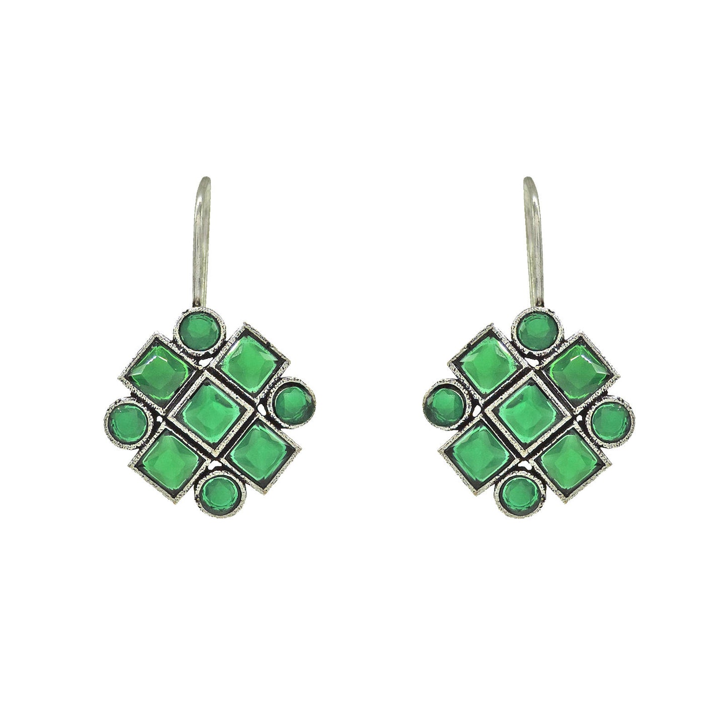 Imitation gem stone Ethnic Earrings.