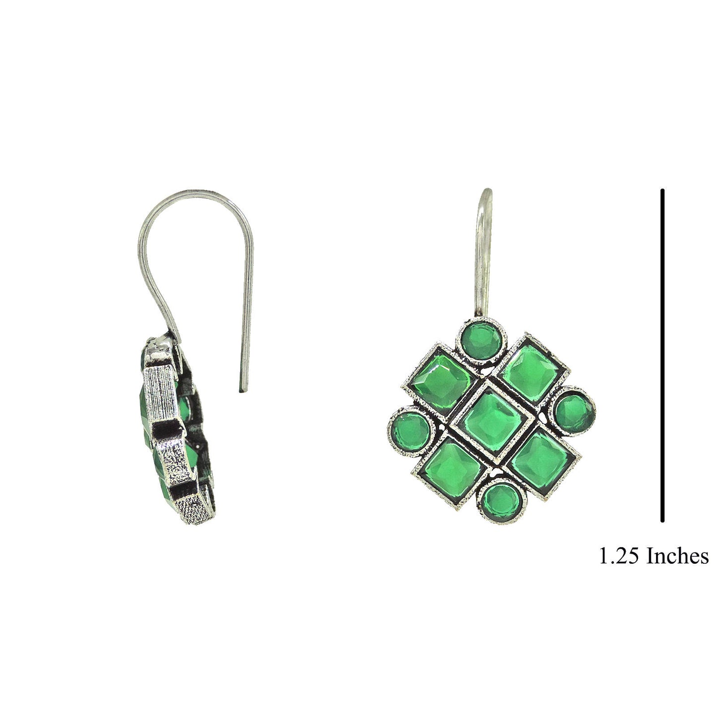 Imitation gem stone Ethnic Earrings.