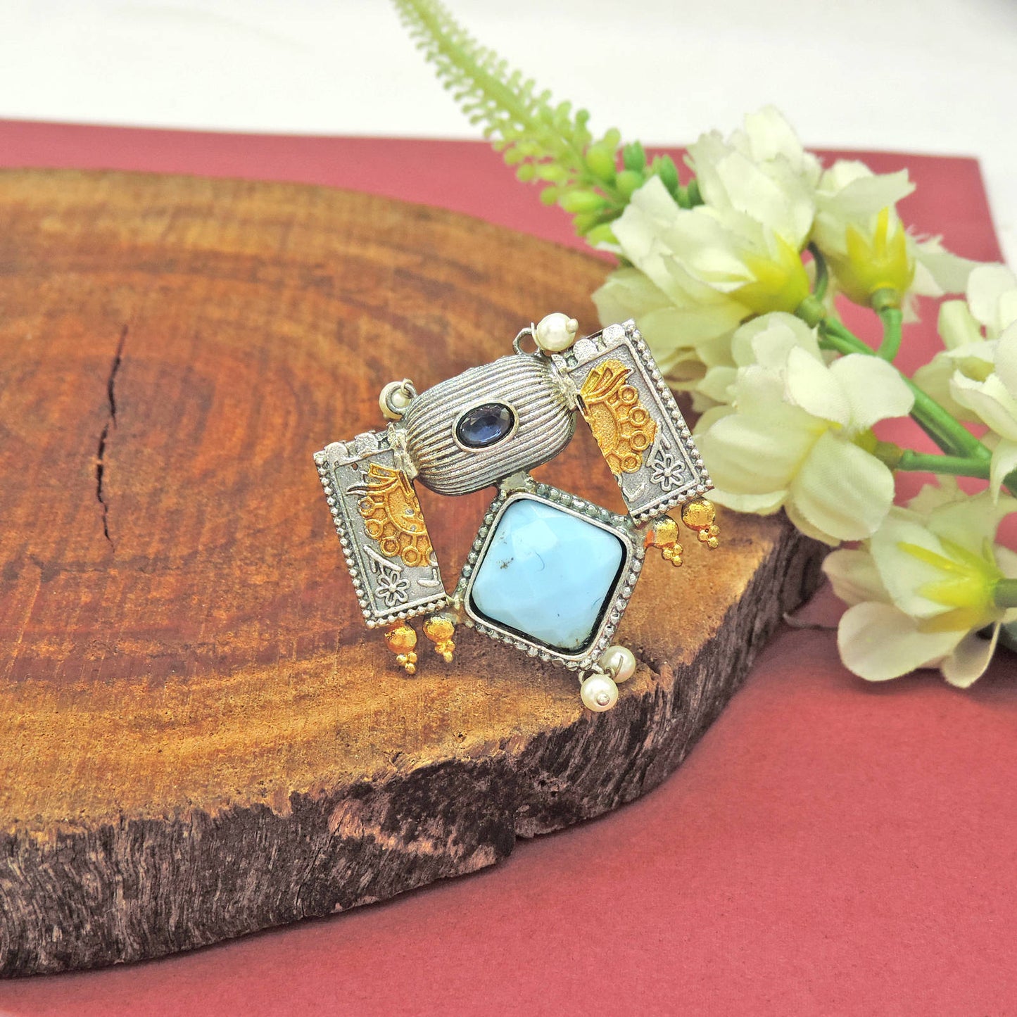 Turquoise oxidized Ring.