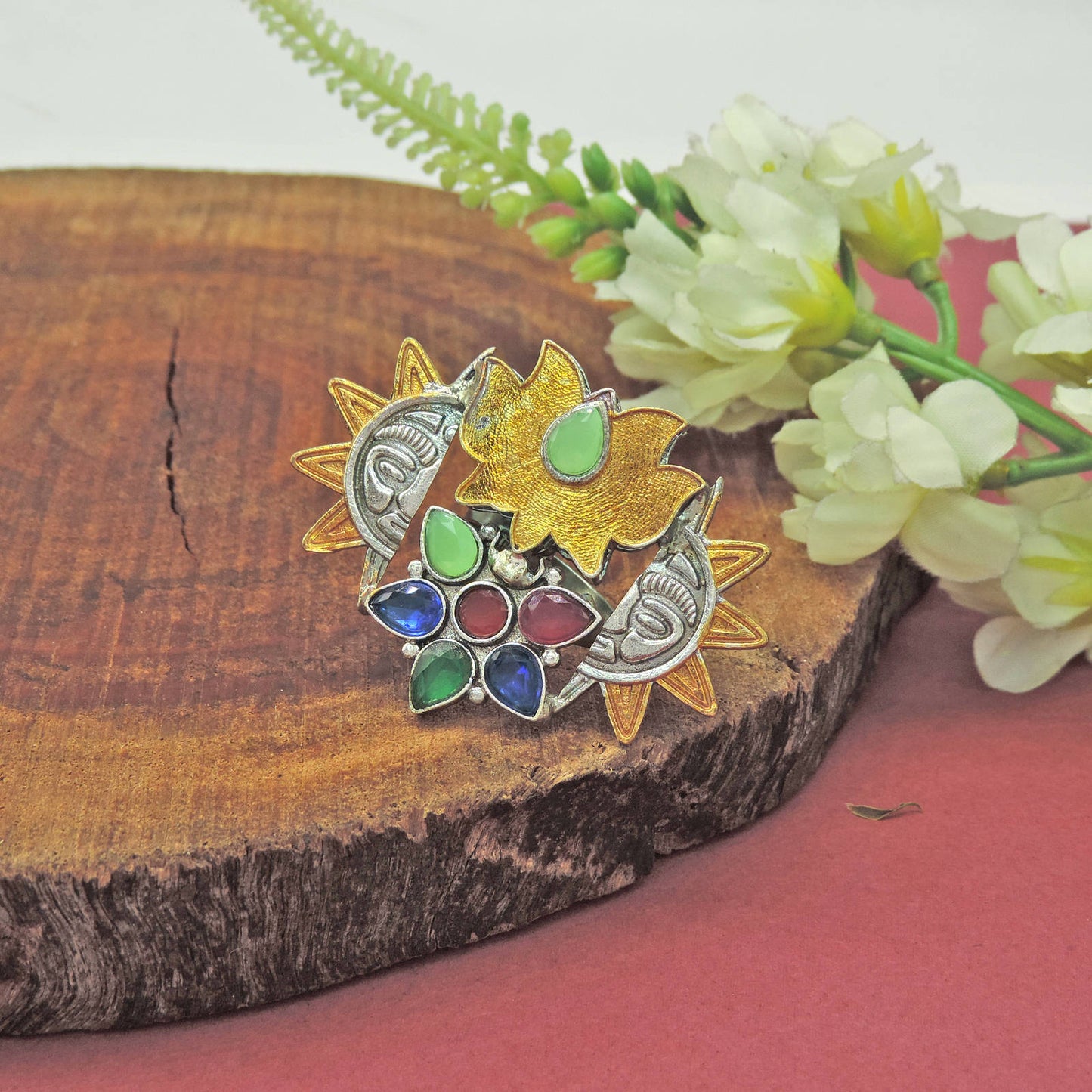 Shubhika Oxidized Ring.