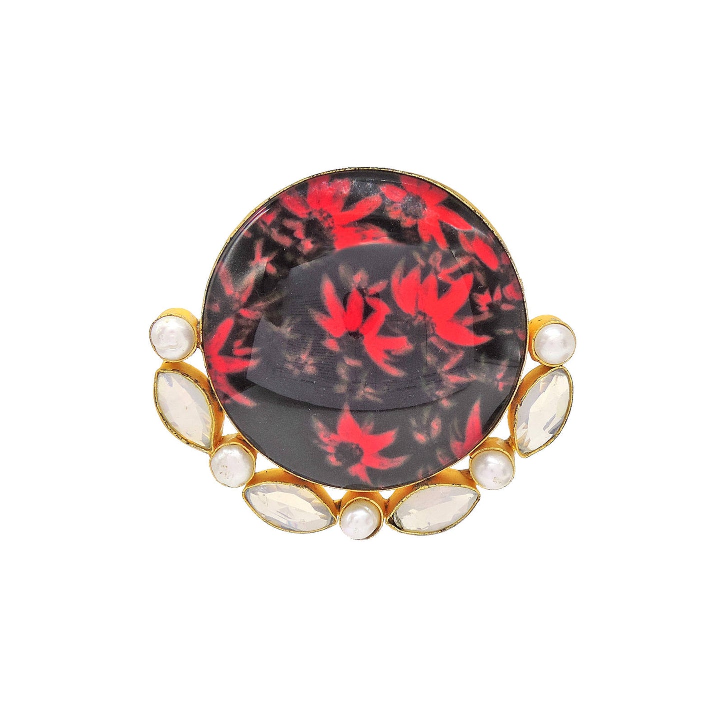 Kashish Cabazon Glass Ring.