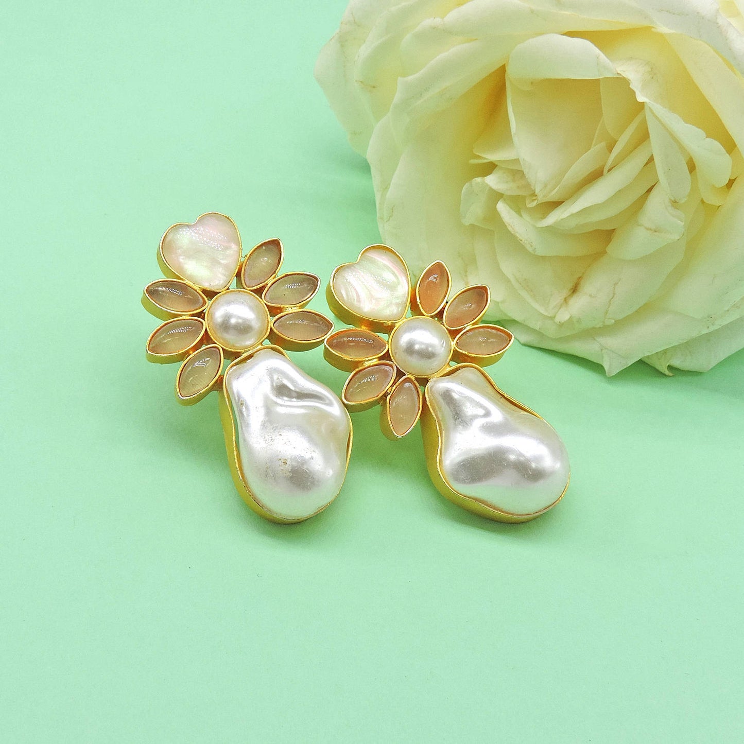 Mother of Pearl Earrings.