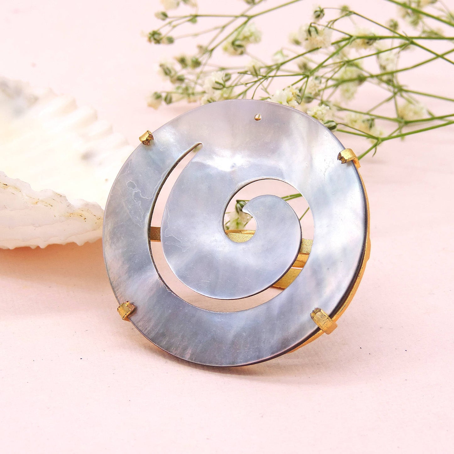 Apsara Mother of Pearl Ring.