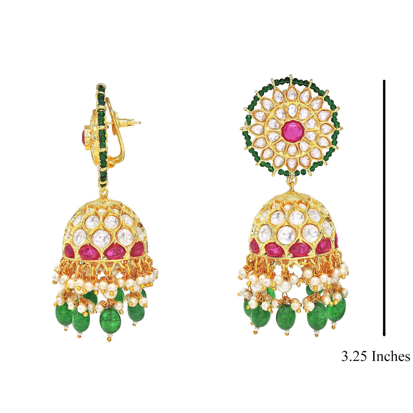 Tyaani kundan Earrings.