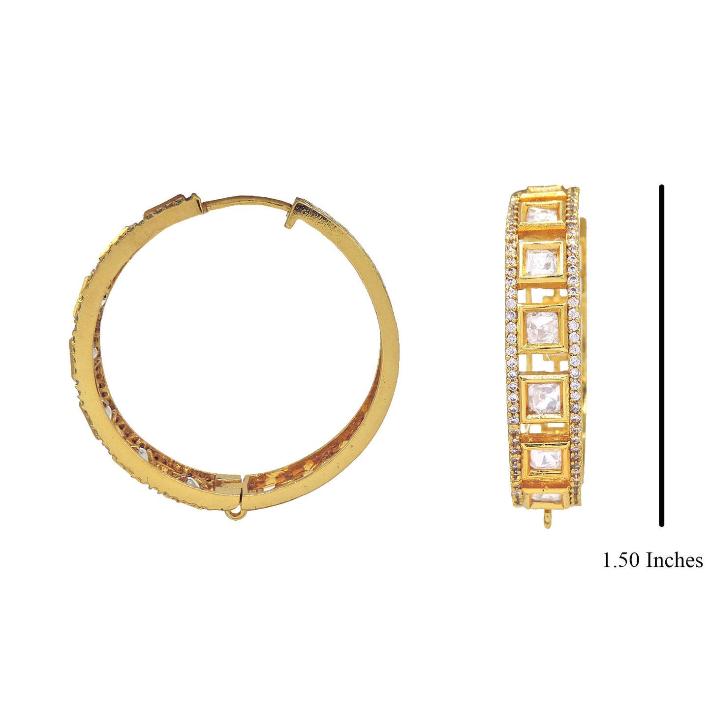 Mirrored Hoop Earrings.