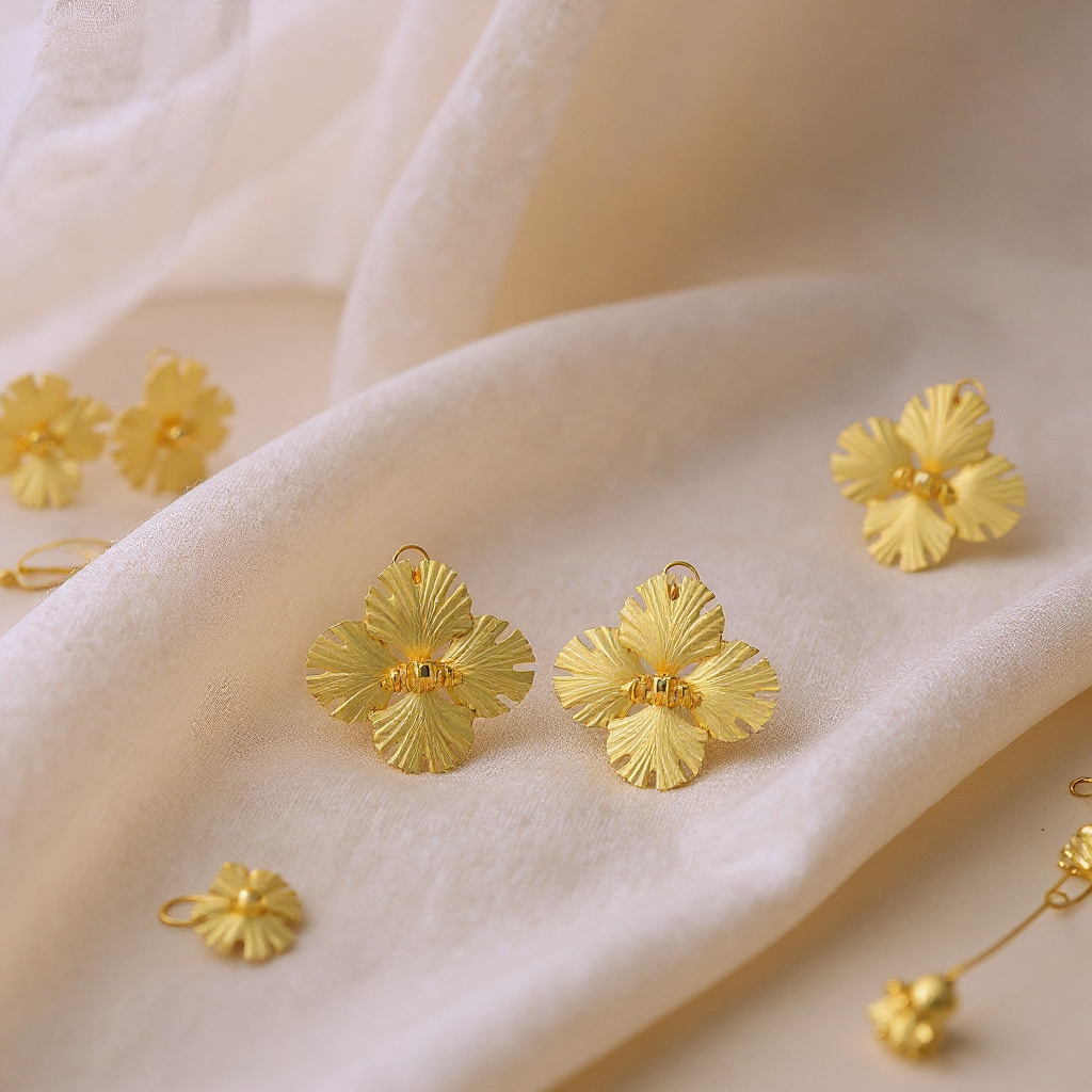 Floral key Earrings.