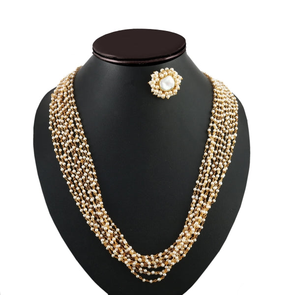 Pearly layered wrap.