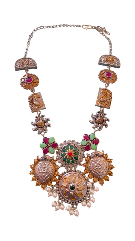 Brass Ethnic Necklace Set