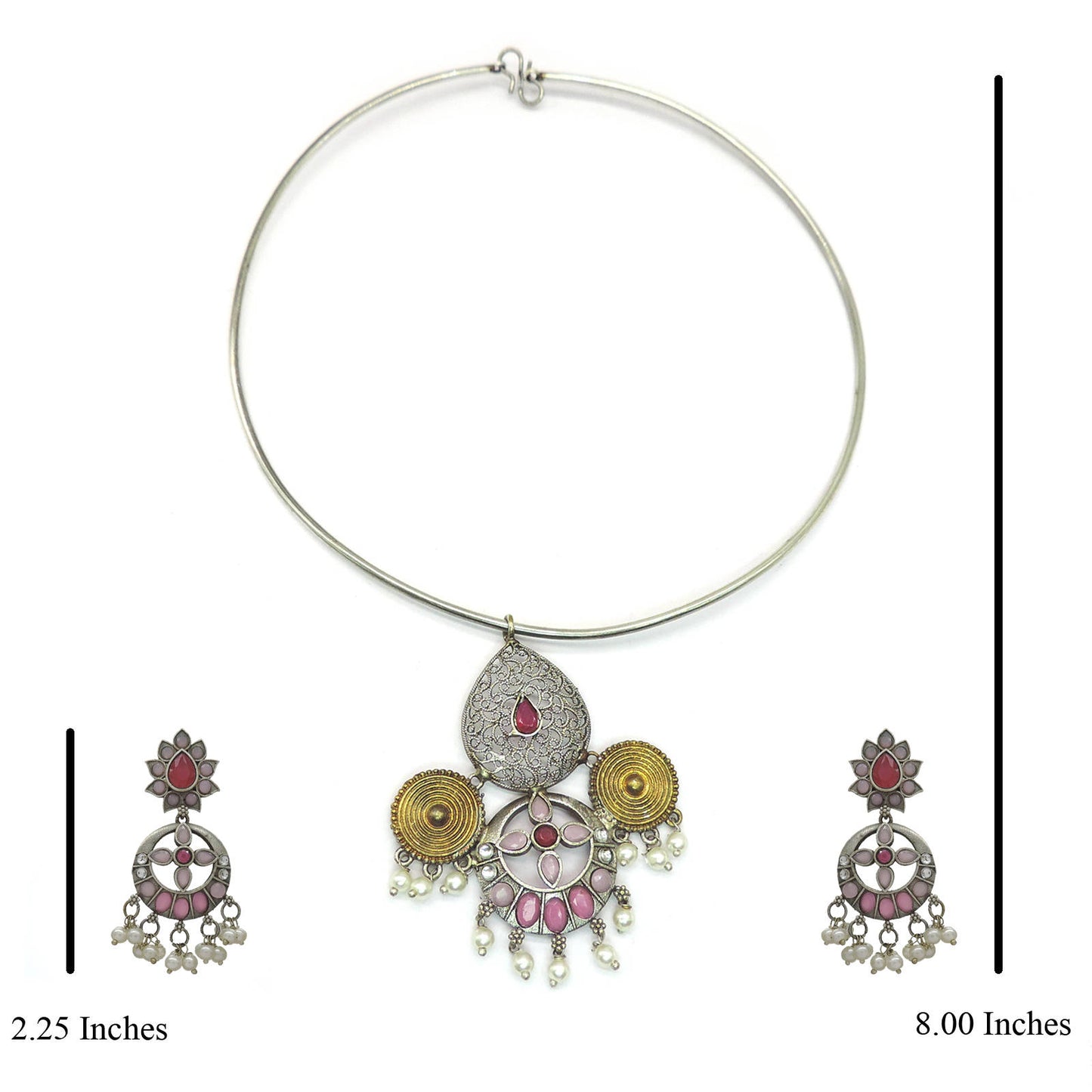 Moon Ethnic Necklace Set.