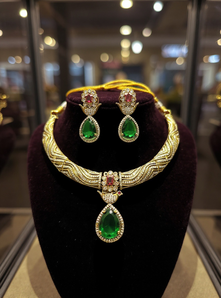 Emerald Necklace Set
