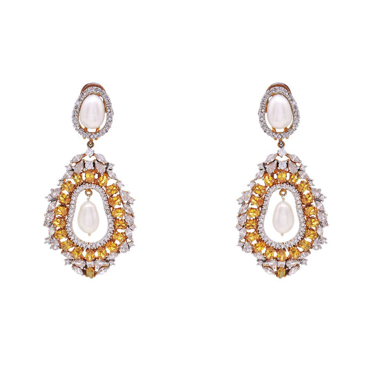Citrine Danglers