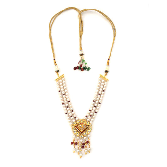 Long kundan Necklace Set.