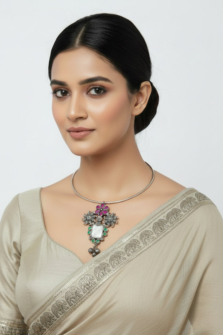 Addai German Silver Necklace Set