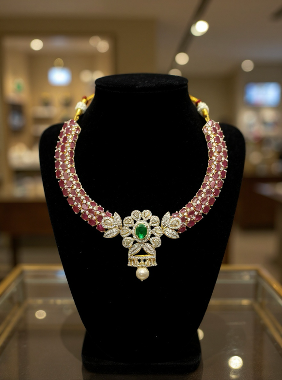 The Ruby Season Necklace Set.