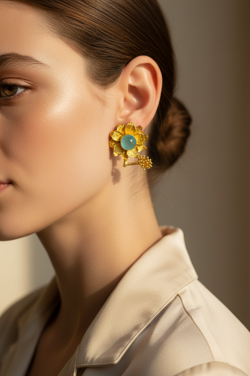 The Floral Stud Earrings.
