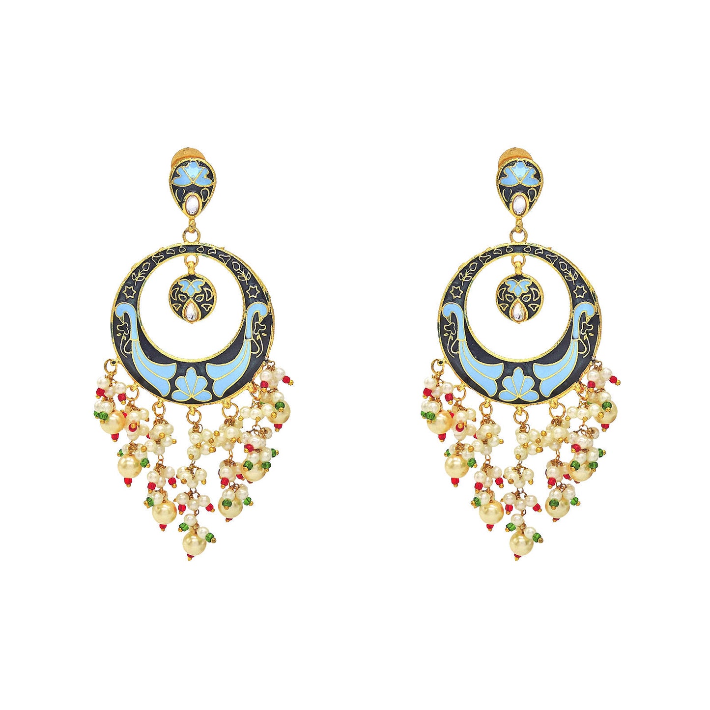 Classic Blue Chandbali.
