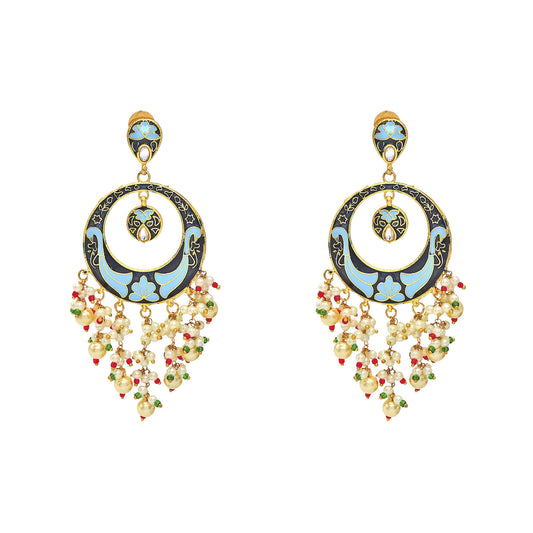 Classic Blue Chandbali.