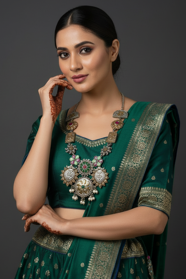 Brass Ethnic Necklace Set