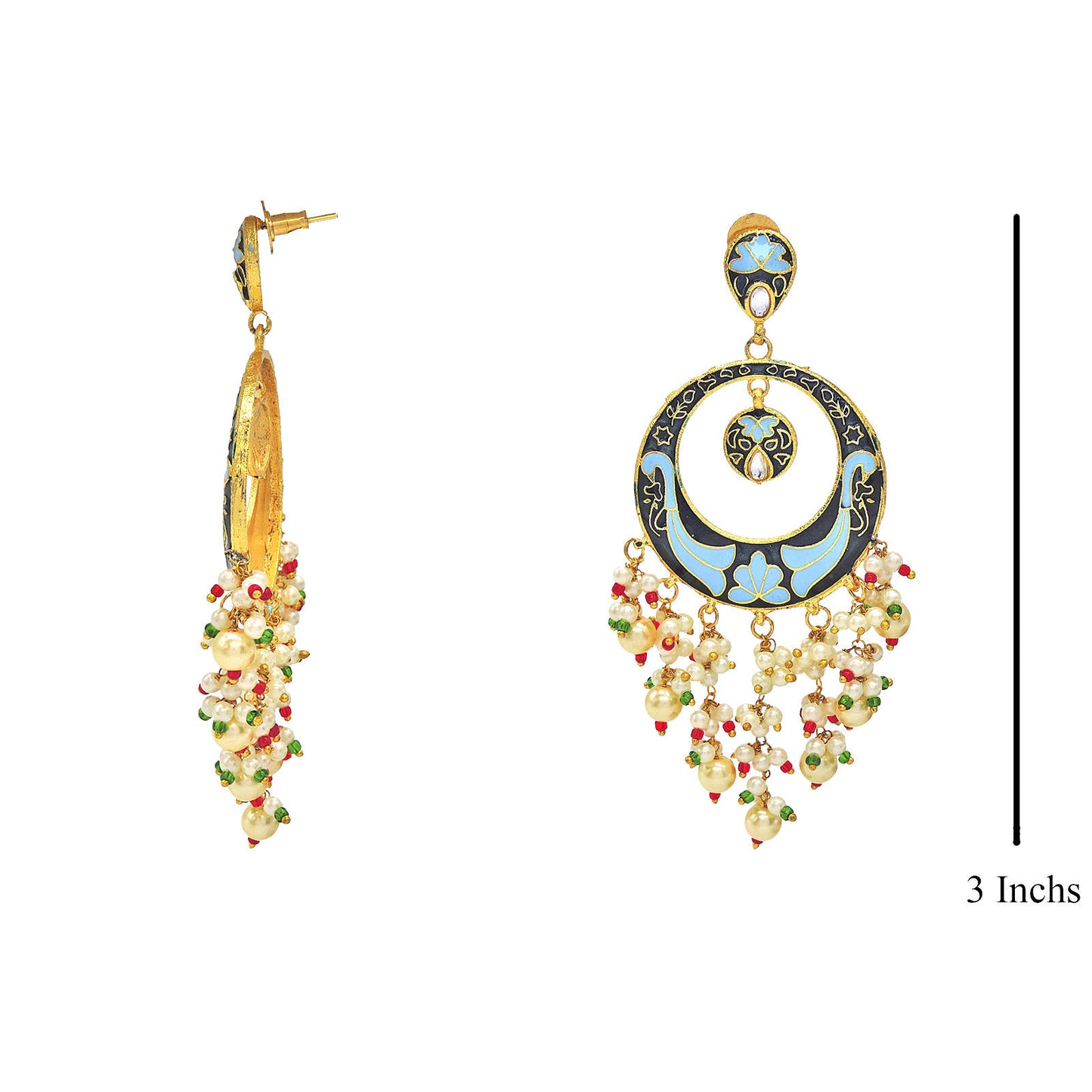 Classic Blue Chandbali.