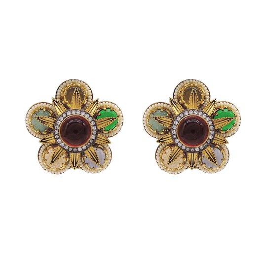 Multi Colored Stud Earrings.