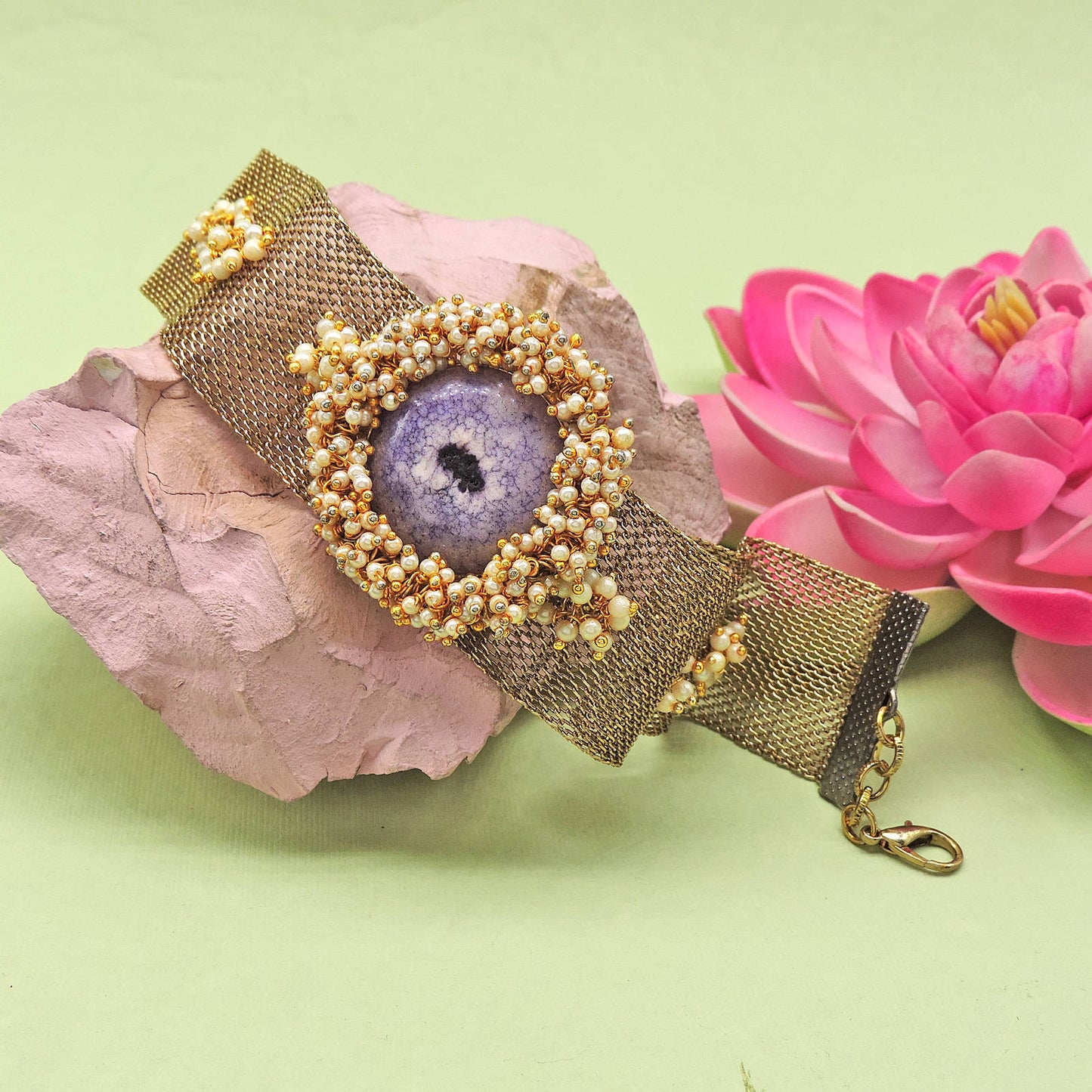 Purple Druzzy Choker Necklace.