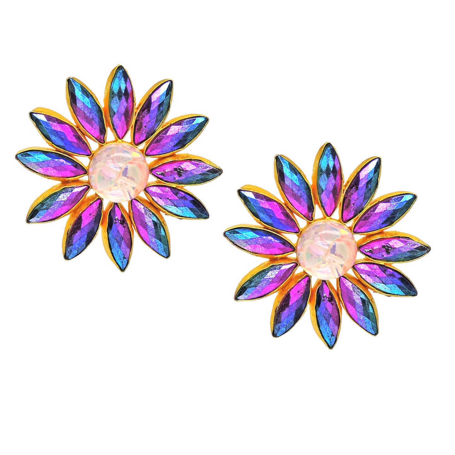 Colorful Floral Stud Earring.