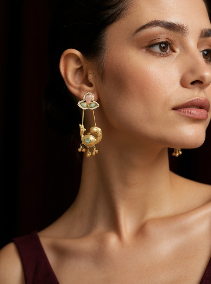 Peacock Traditional Earrings.