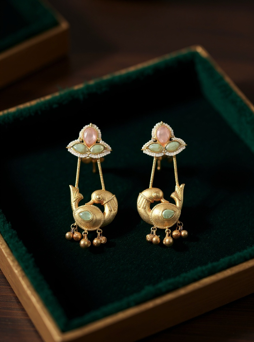 Peacock Traditional Earrings.