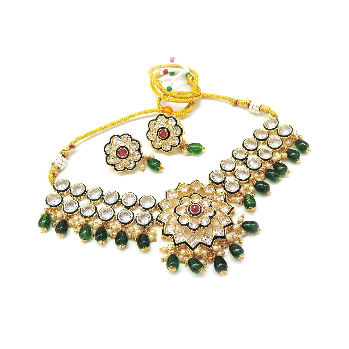 Pragati Polki Traditional Set.