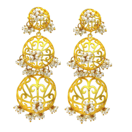 Wheel of Pearl Earrings.