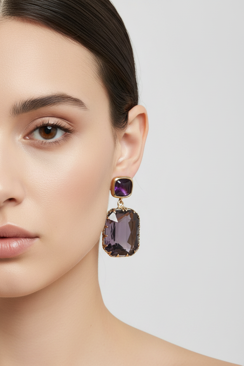 Crystal Earrings.