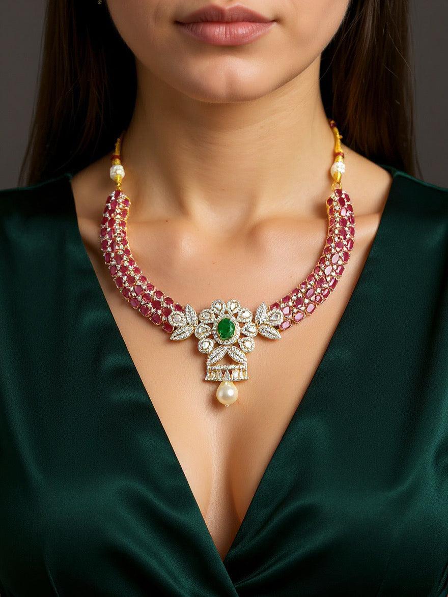 The Ruby Season Necklace Set.