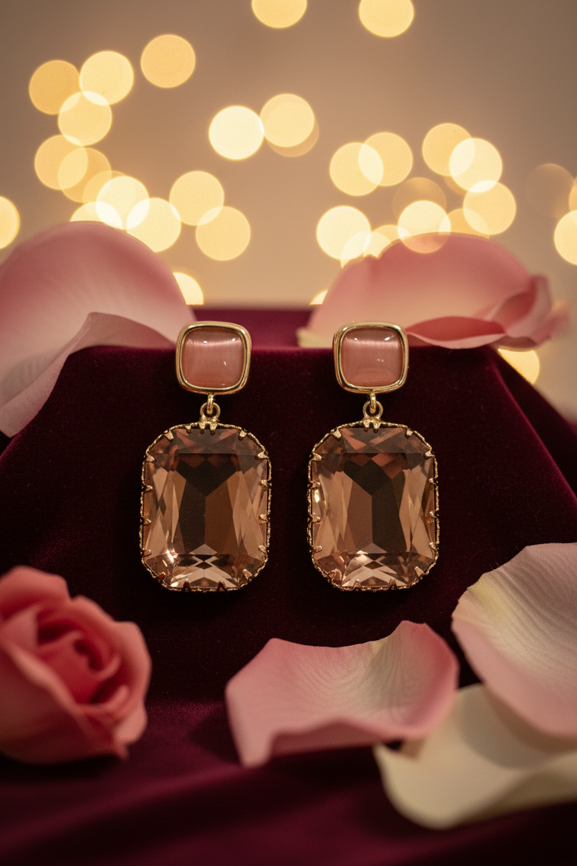 Crystal Earrings.