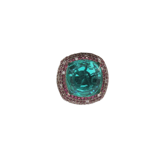 Emerald Swarovski Ring.