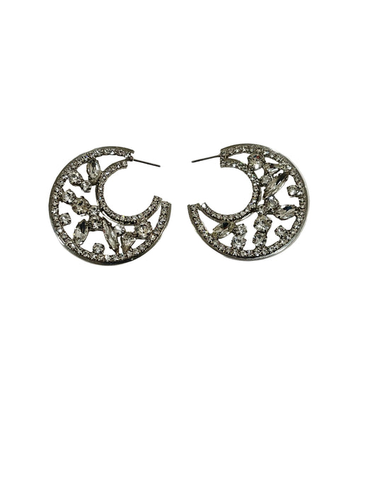Crescent Moon Hoop Earrings.