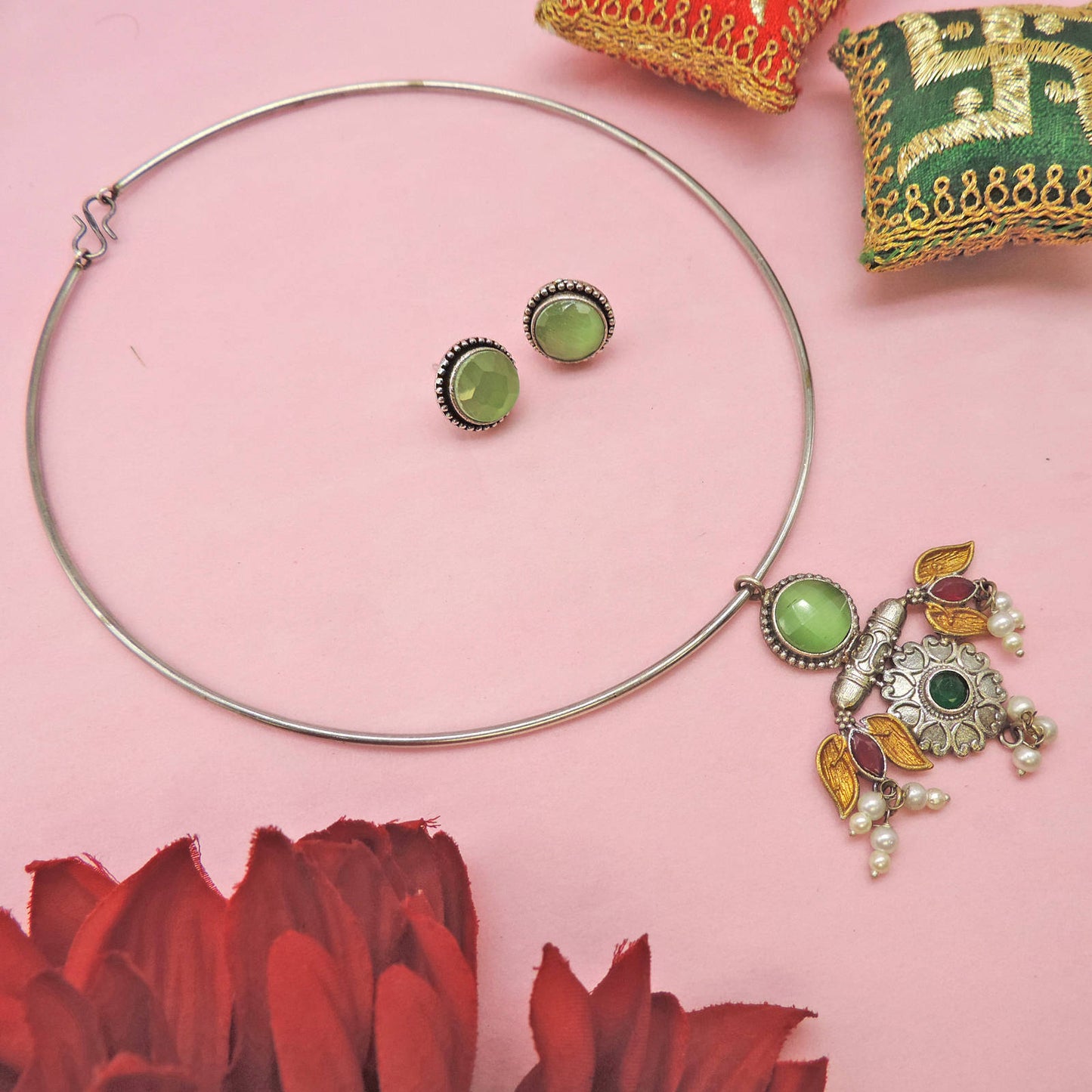 Carey Ethnic Necklace Set.