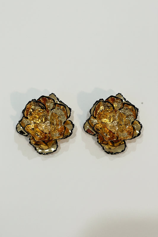 Golden Flower Earrings.
